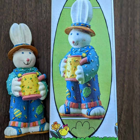 Carrot Patch Bunny Rabbit 8" Holiday Workshop Figure Sue Dreamer Easter 1995 - Picture 4 of 16